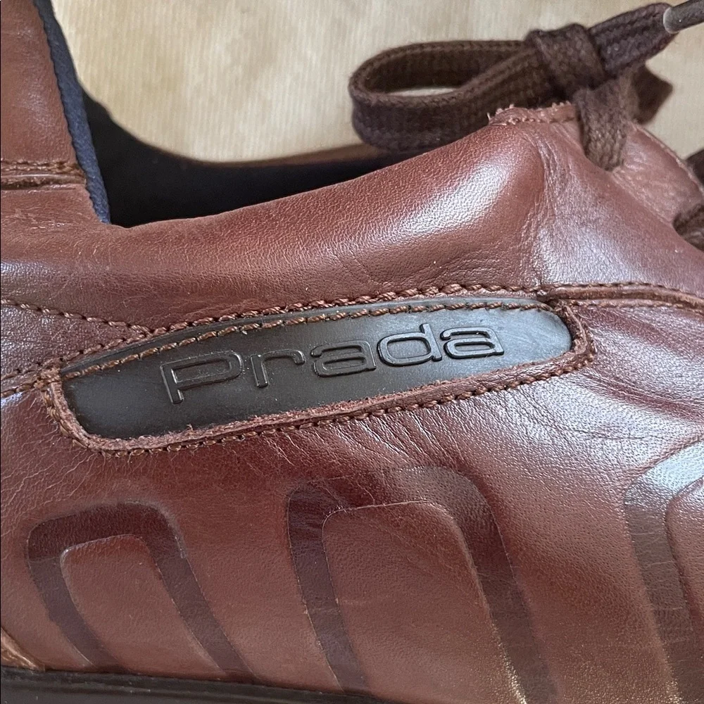Prada Montecarlo Re-Edition 2005 Brown Leather Unisex Sneakers - Picture 8 of 12